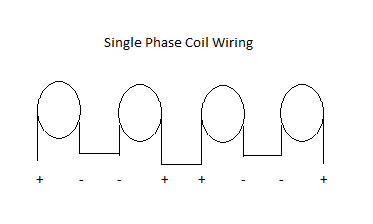 How to wire a single phase generator coil