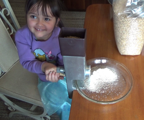 Family Fun Grinding Flour
